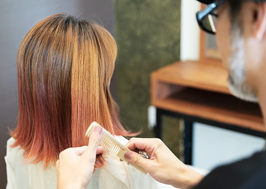 頭の骨格を考慮したカット