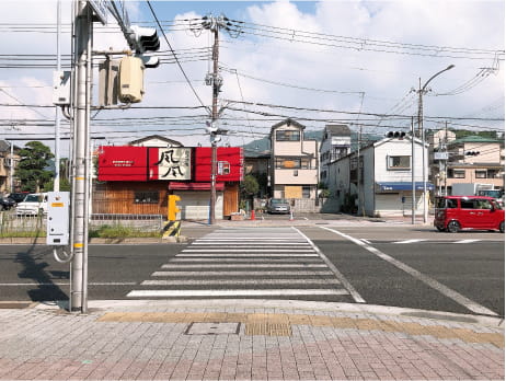 県道21号線(たこやき風風 新長田西代通店 の前)