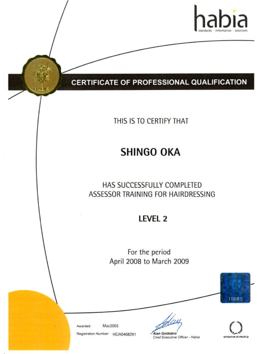 HABIA CERTIFICATE OF PROFESSIONAL QUALIFICATION ASSESOR LEVEL2 HEJA0408291